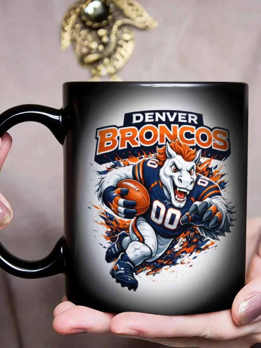 Denver Broncos Matte Heat Reactive Mug NFL Football Fan Cup 11oz